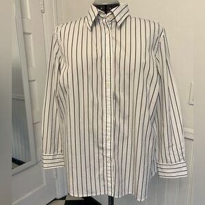 Ralph Lauren White and Black Striped Shirt